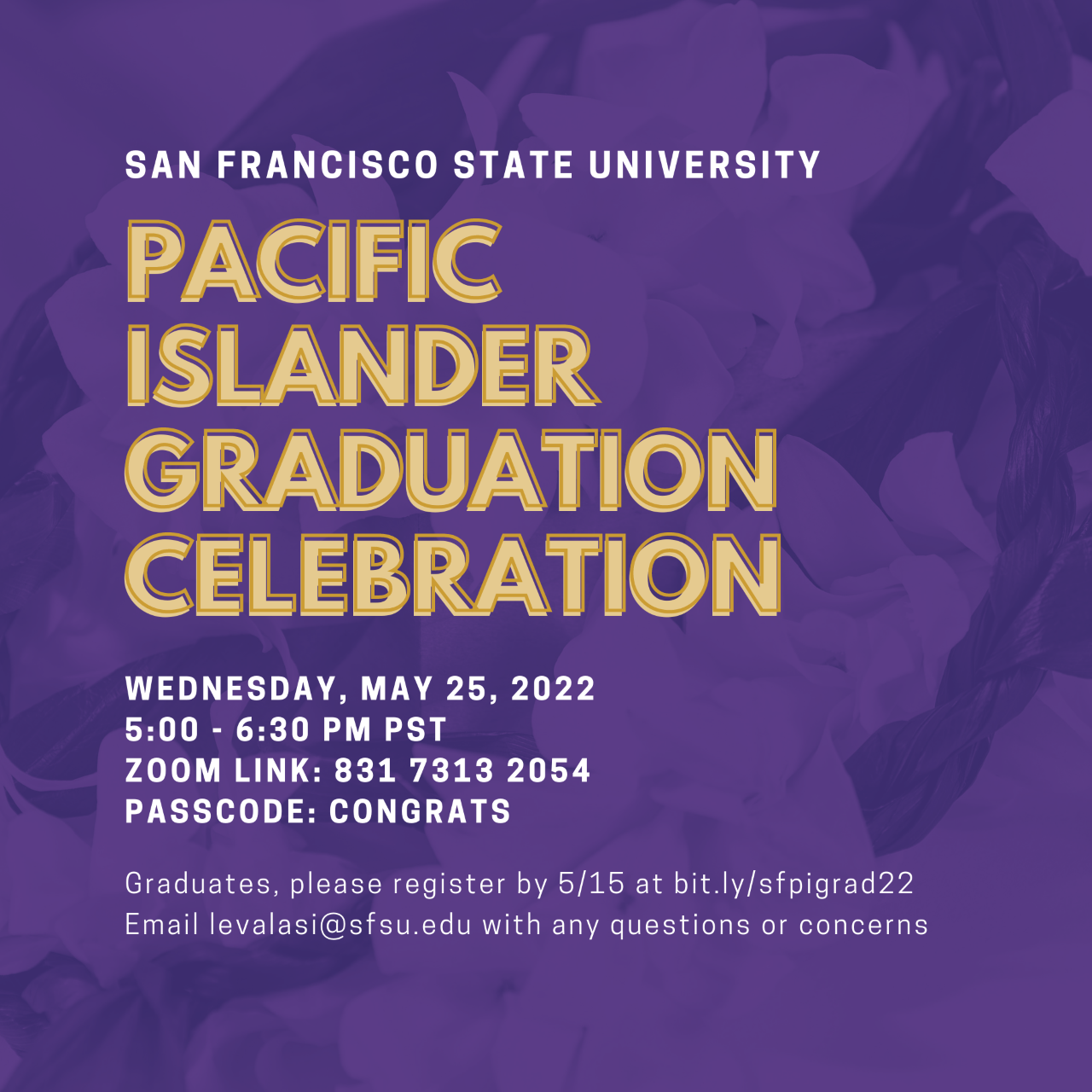 Pacific Islander Graduation Celebration! Banner