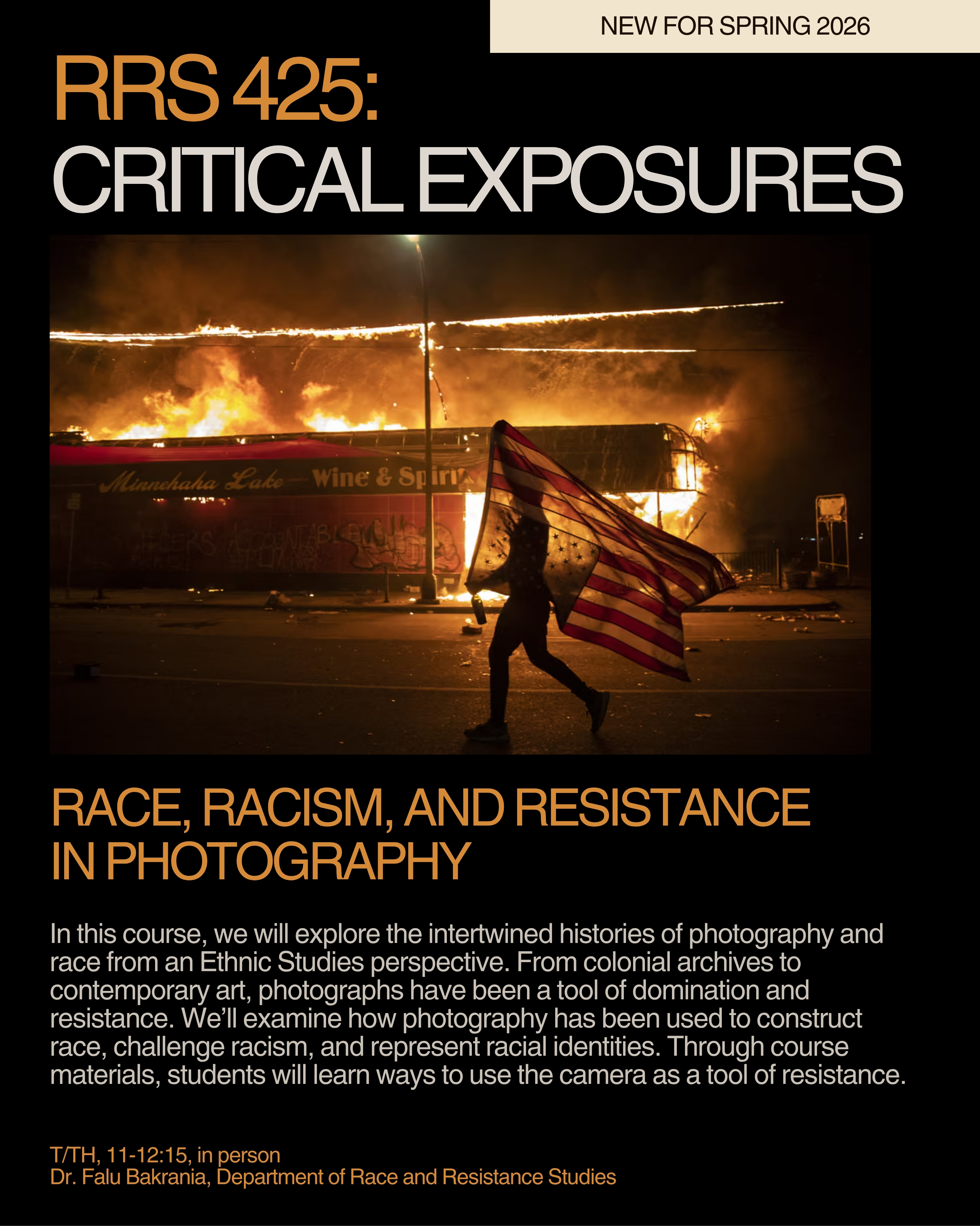 Flyer for the new RRS course: Critical Exposures