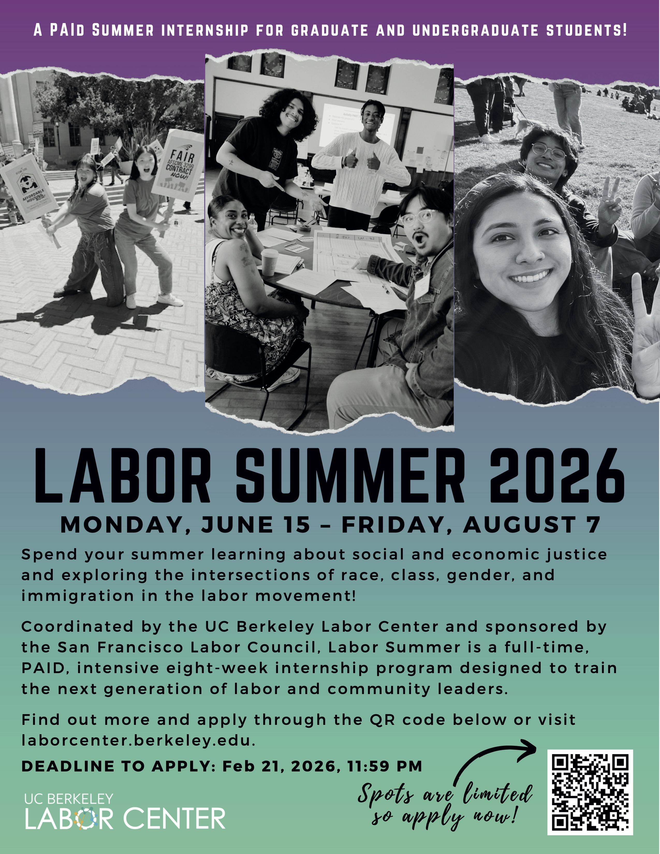 Labor Summer Paid Internship 2026 | Race & Resistance Studies
