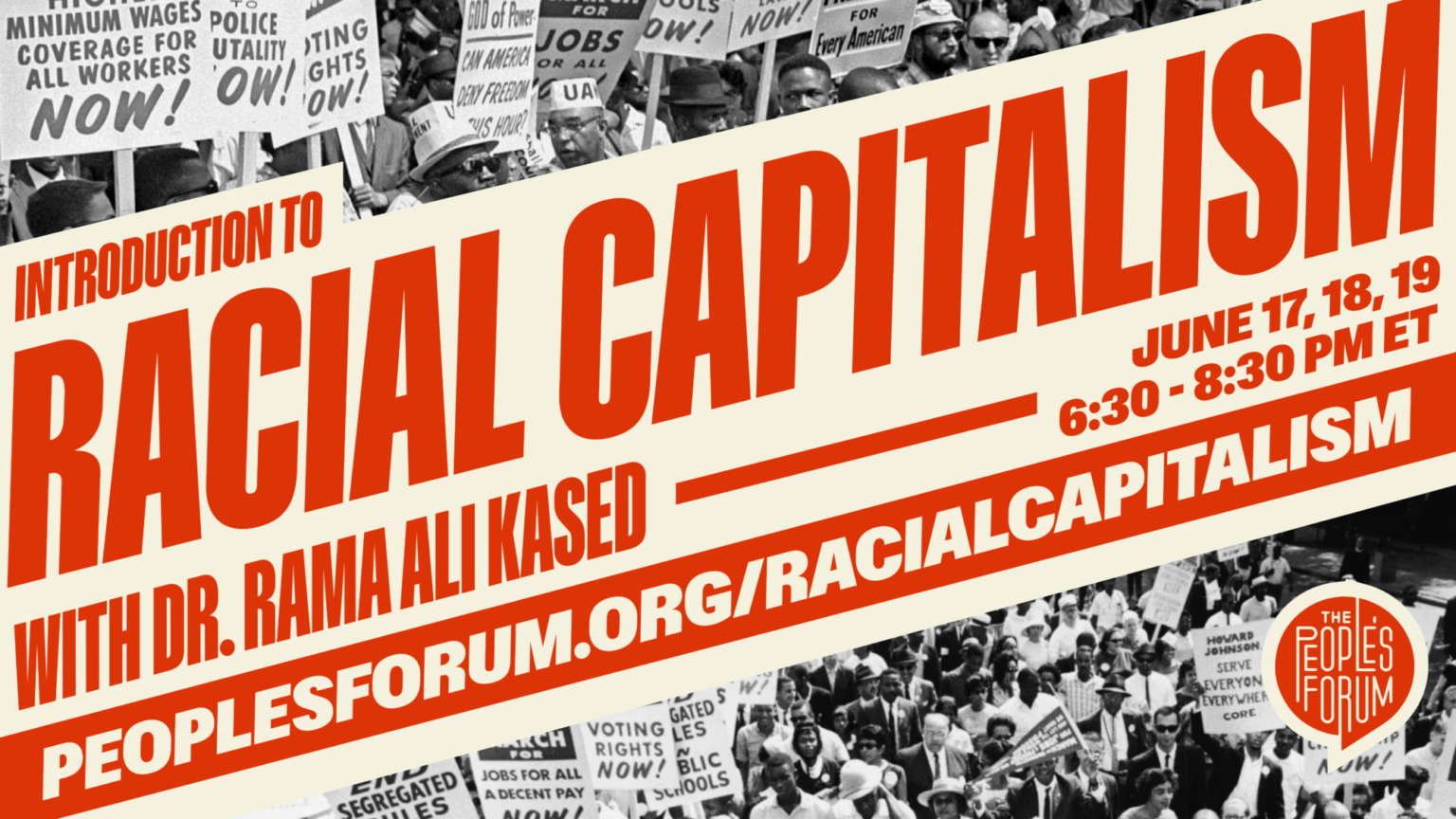Flyer for Introduction to Racial Capitalism event