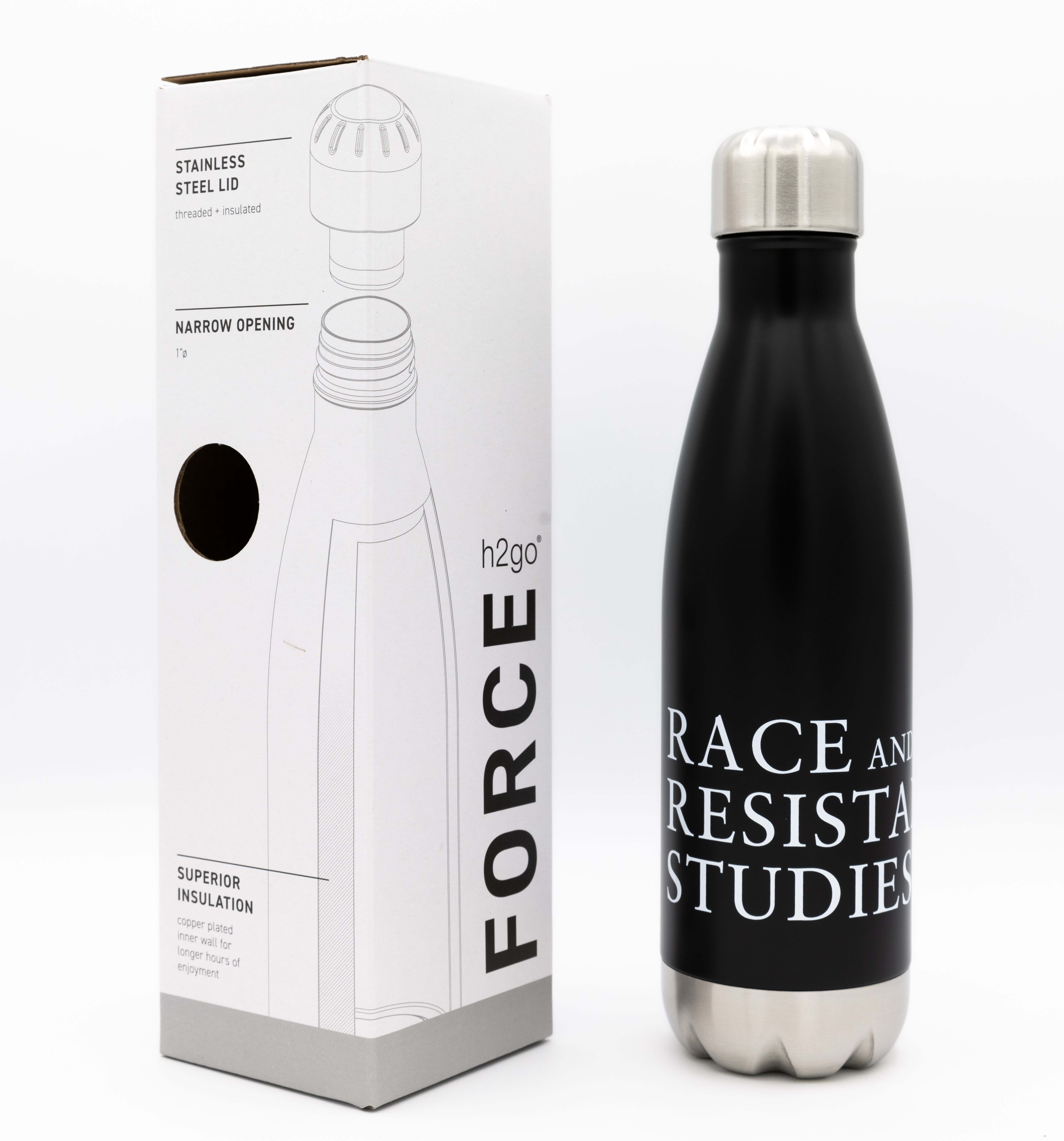 Race & Resistance Studies insulated water bottle (black)